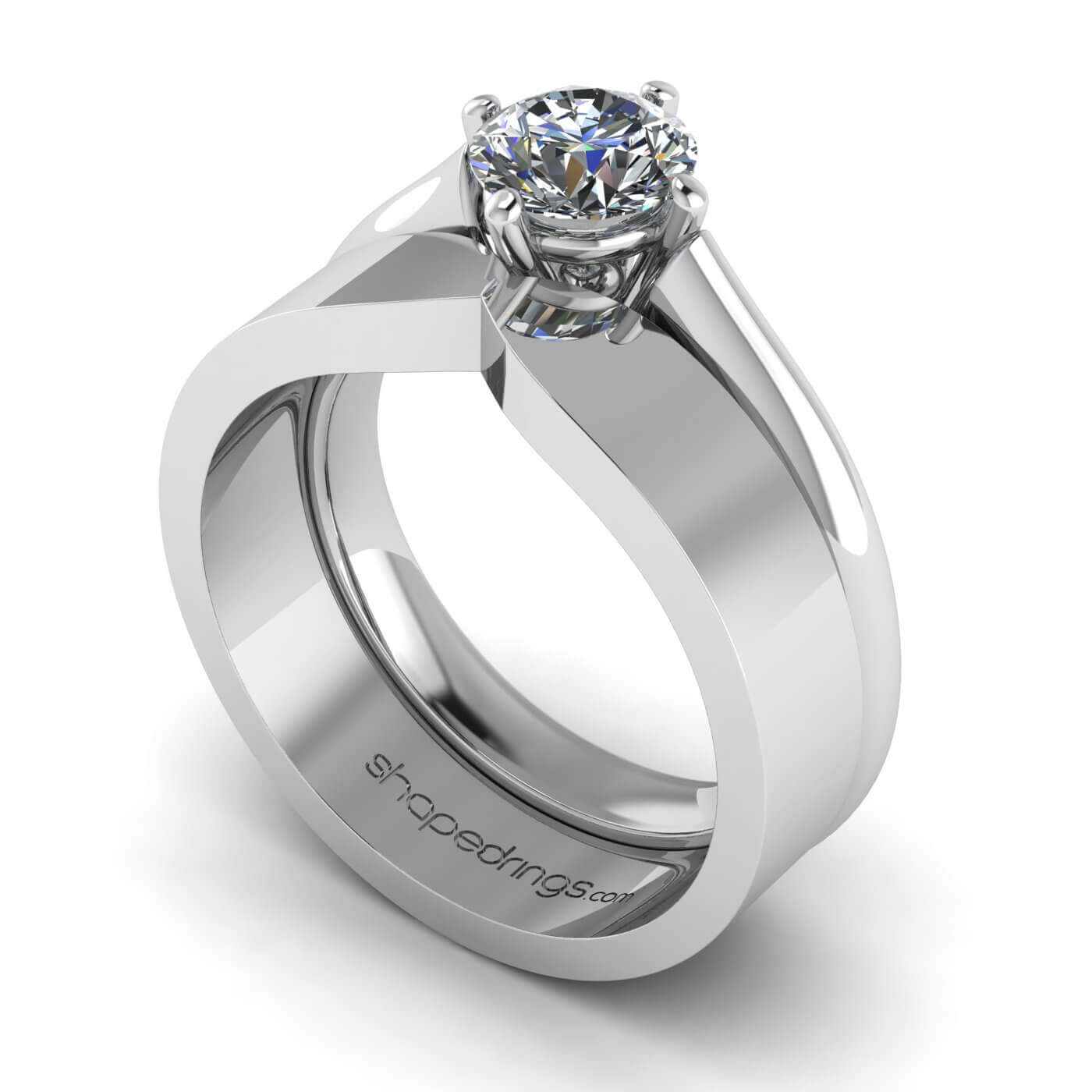 Bow_Plain_Platinum_Set